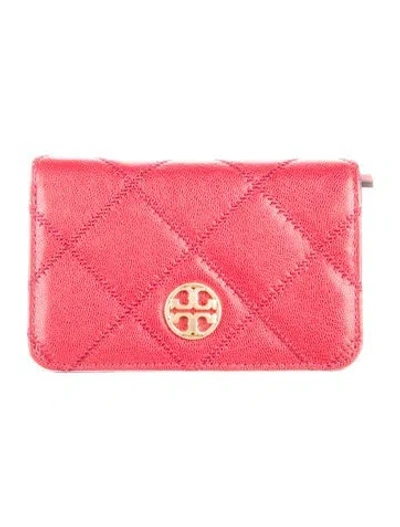 Pre-owned Tory Burch Leather Wallet In Red