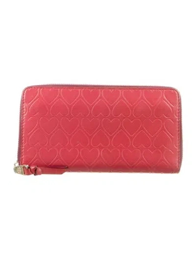 Pre-owned Tory Burch Leather Wallet In Red