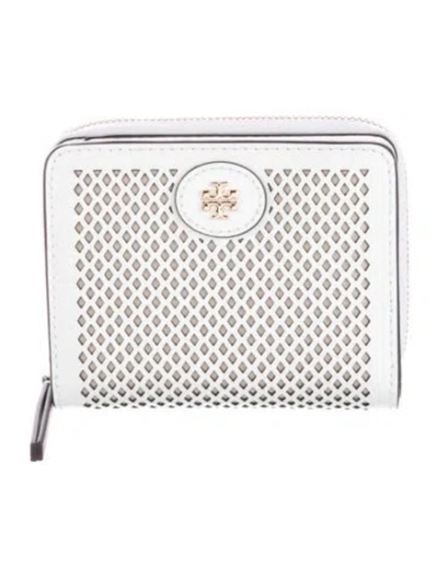 Pre-owned Tory Burch Leather Wallet In White