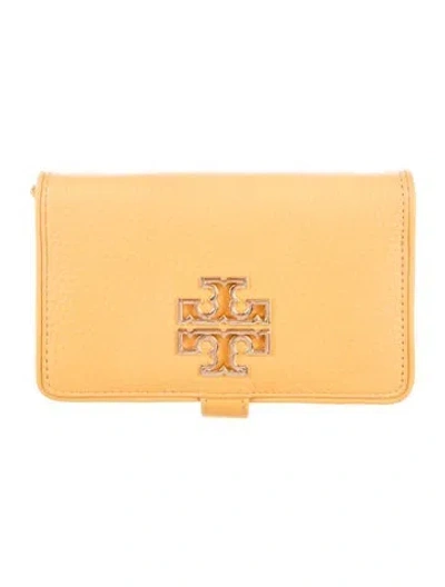 Pre-owned Tory Burch Leather Wallet In Yellow