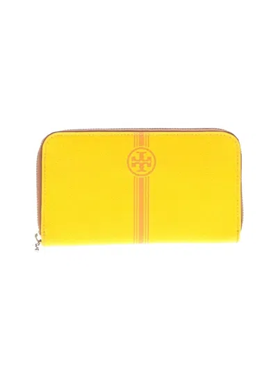 Pre-owned Tory Burch Leather Wallet In Yellow