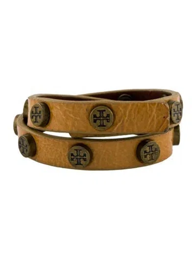 Pre-owned Tory Burch Leather Wrap Bracelet In Multi