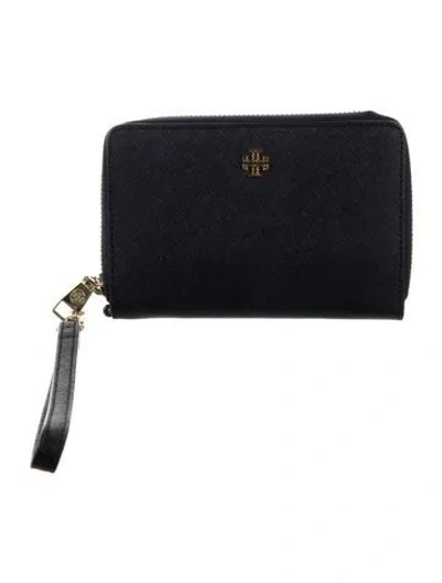 Pre-owned Tory Burch Leather Wristlet In Blue