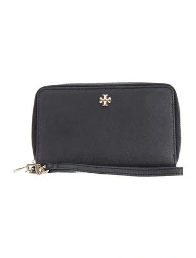 Pre-owned Tory Burch Leather Wristlet In Blue