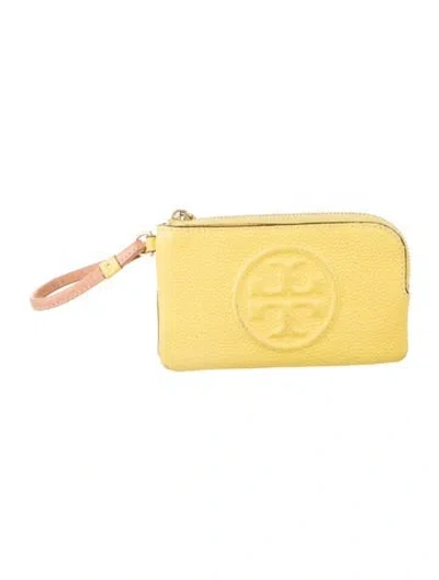Pre-owned Tory Burch Leather Wristlet In Multi