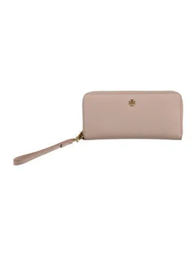 Pre-owned Tory Burch Leather Wristlet In Neutral