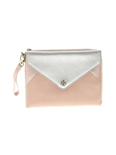 Pre-owned Tory Burch Leather Wristlet In Pink