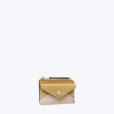 Tory Burch Leather Zip Card Case In Multi