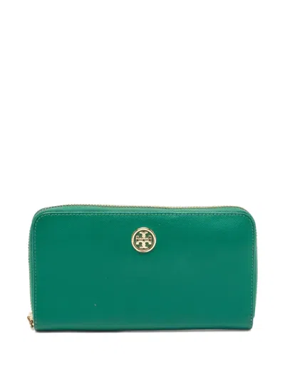 Pre-owned Tory Burch Leather Zip Wallet