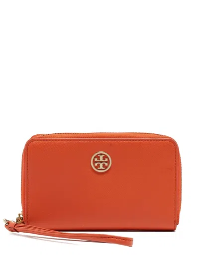 Pre-owned Tory Burch Leather Zip Wallet