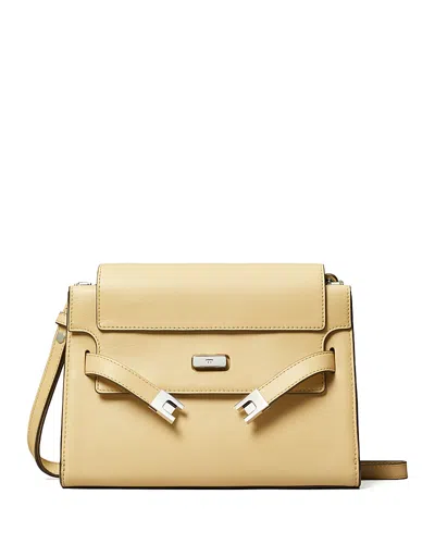 Tory Burch Lee Radziwill Leather Shoulder Bag In Brown