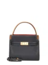 Tory Burch Lee Radziwill Black Leather Bag In Black