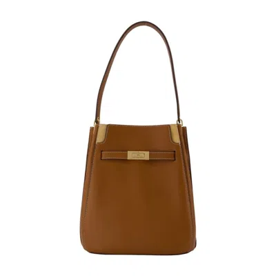 Tory Burch Lee Radziwill Bucket Bag In Brown