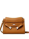 Tory Burch Lee Radziwill Buckle-fastening Shoulder Bag In Brown