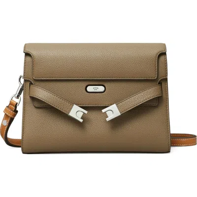 Tory Burch Lee Radziwill Colorblock Pebble Leather Shoulder Bag