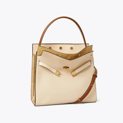 Tory Burch Lee Radziwill Double Bag In New Cream