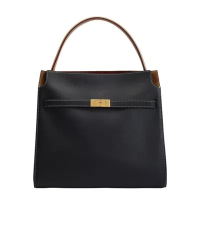 Tory Burch Lee Radziwill Double Tote In Black
