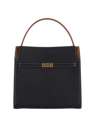 Tory Burch Lee Radziwill Double Bag In Black