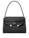 Tory Burch Lee Radziwill Large Leather Handbag In Black