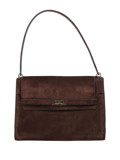 Tory Burch Lee Radziwill Large Shoulder Bag In Black