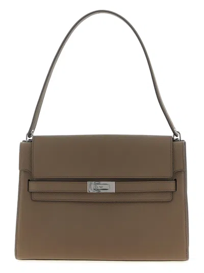Tory Burch Lee Radziwill Large Shoulder Bag In Brown