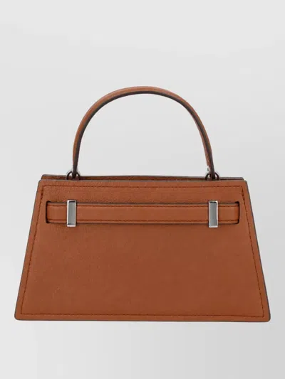 Tory Burch Lee Radziwill Leather Clutch Bag In Burgundy