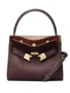 Tory Burch Lee Radziwill Leather Mini Bag In Red