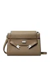Tory Burch Lee Radziwill Pebbled Shoulder Bag In Brown