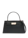 Tory Burch Lee Radziwill Mini Leather Handbag In Black