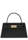 Tory Burch Mini Leather Lee Radziwill Top-handle Bag In Black