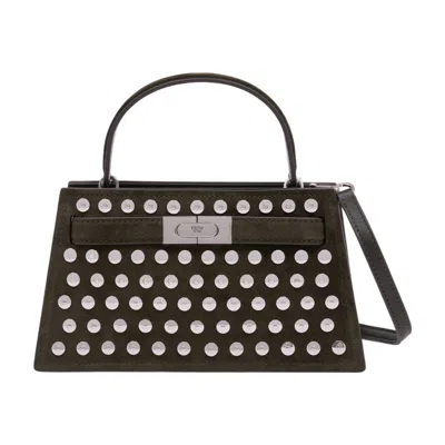 Tory Burch Lee Radziwill Mini Top Handle Purse In Brown