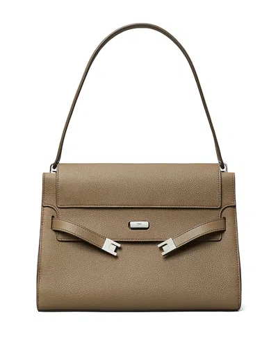 TORY BURCH LEE RADZIWILL PEBBLE LEATHER LARGE SHOULDER BAG