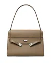 Tory Burch Lee Radziwill Pebble Leather Large Shoulder Bag In Brown