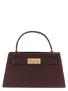 Tory Burch Lee Radziwill Pebble Mini Hand Bags Bordeaux In Burgundy