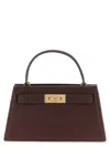 Tory Burch Lee Radziwill Pebble Mini Hand Bags Bordeaux In Burgundy