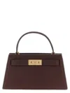 Tory Burch Lee Radziwill Pebble Mini Hand Bags Bordeaux In Brown