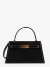 Tory Burch Lee Radziwill Pebble Mini Leather Shoulder Bag In Black