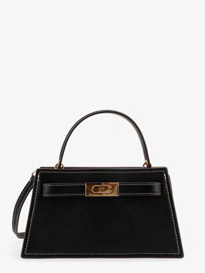 Tory Burch Lee Radziwill Pebble Mini Leather Shoulder Bag In Black