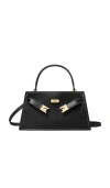 Tory Burch Lee Radziwill Pebble Mini Top Handle Bag In Black