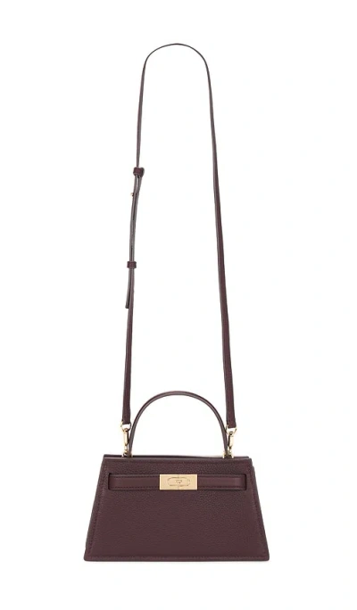 Tory Burch Lee Radziwill Pebble Mini Top Handle Bag In Black