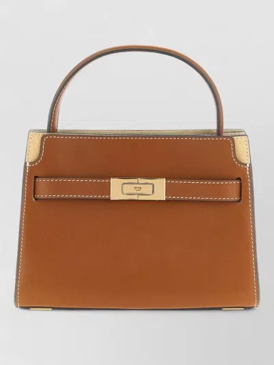 Tory Burch Lee Radziwill Petite Clutch Bag Strap In Brown