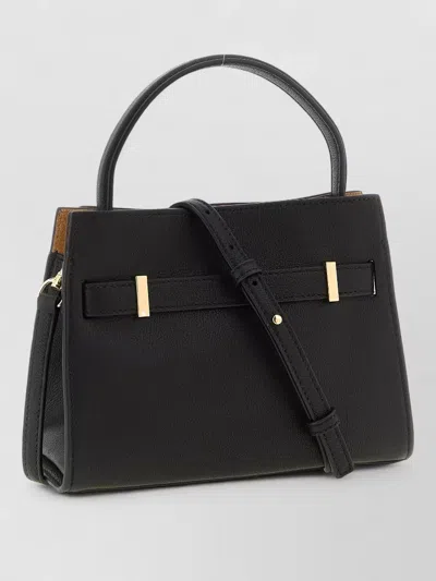 Tory Burch Lee Radziwill Petite Clutch Bag Strap Handle In Black