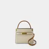Tory Burch Lee Radziwill Petite Double Bag -  - Leather - Cream In Neutral