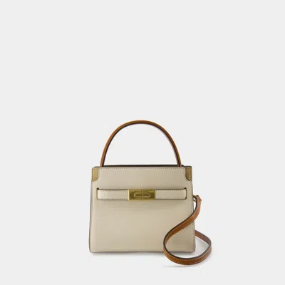 Tory Burch Lee Radziwill Petite Double Bag -  - Leather - Cream In Neutral