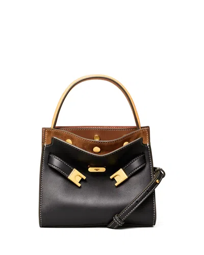 Tory Burch Lee Radziwill Petite Double Bag In Black