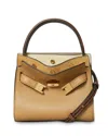 Tory Burch Lee Radziwill Petite Double Satchel Bag In Ginger/gold