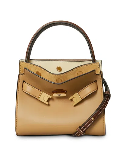 Tory Burch Lee Radziwill Petite Double Satchel Bag In Ginger/gold