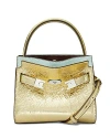 Tory Burch Lee Radziwill Petite Double Satchel Bag In Gold/silver