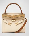 Tory Burch Lee Radziwill Petite Double Top-handle Bag In New Cream