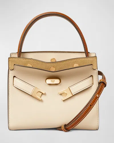 Tory Burch Lee Radziwill Petite Double Top-handle Bag In New Cream